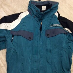 Rubicon Technical Skiwear Jacket Teal Black White Grey Sz L